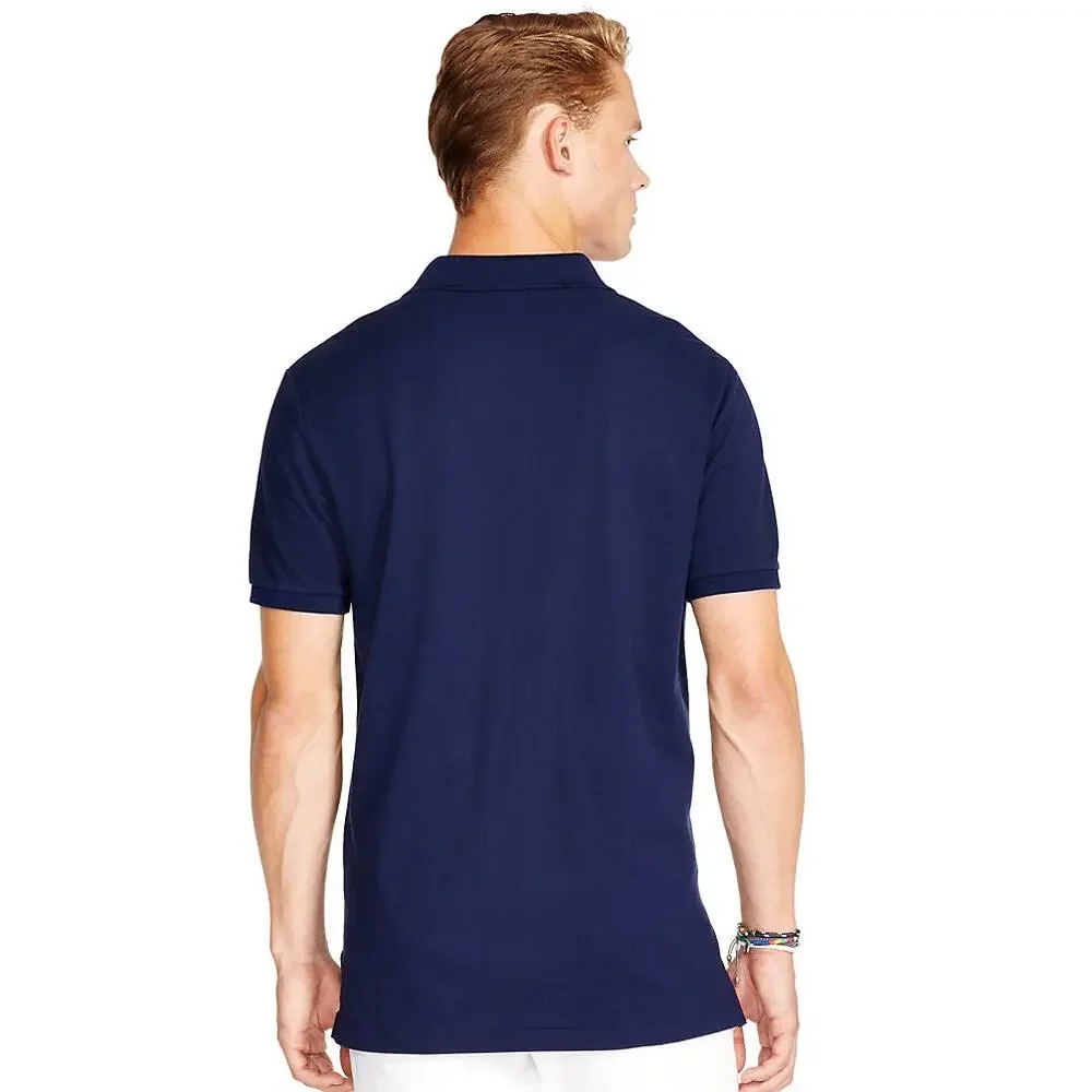 Polo Ralph Lauren Men's RL French Navy Custom Fit Stretch Mesh Polo Shirt Large